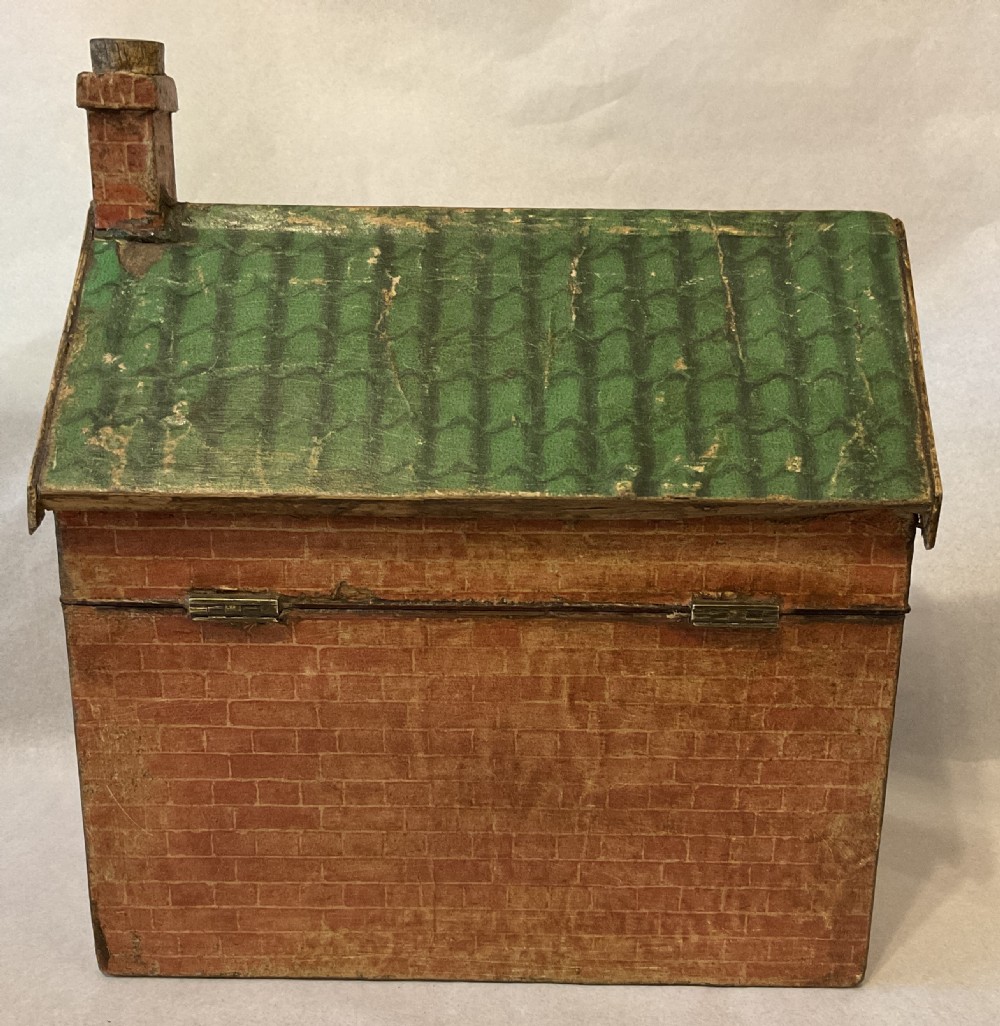 Antique Tea Caddy modelled as. House  View II