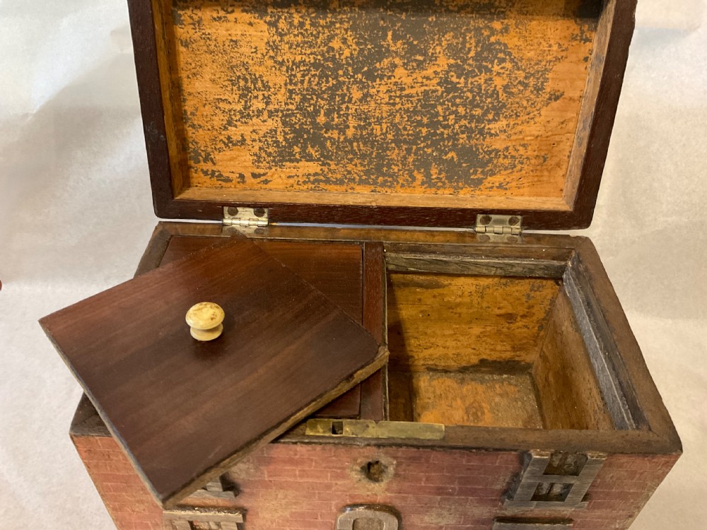Antique Tea Caddy modelled as. House  View VI