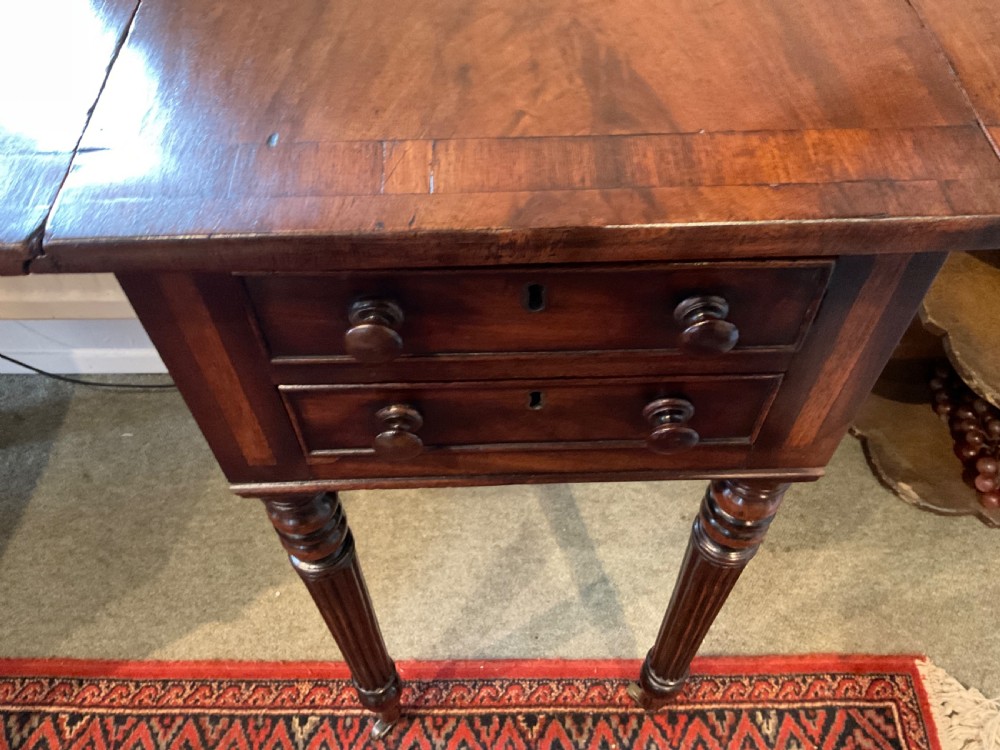 Regency Mahogany and Rosewood Pembroke worktable  View III