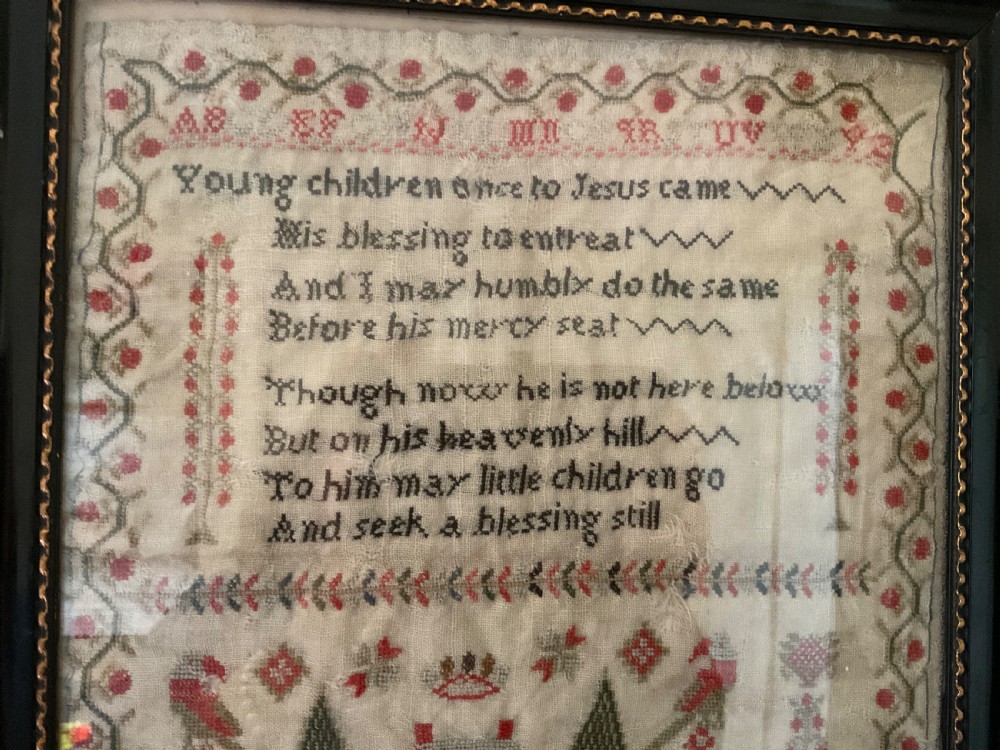 Pair of Samplers by The Davies Sisters, Carmarthen 1842  View IV