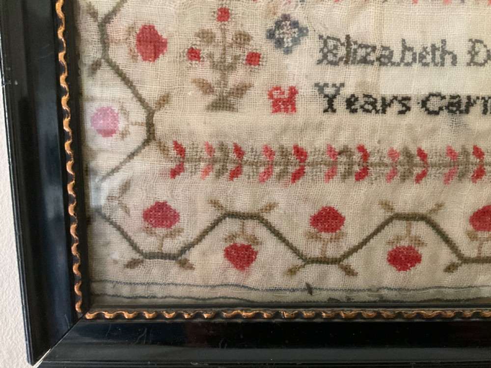 Pair of Samplers by The Davies Sisters, Carmarthen 1842  View IX
