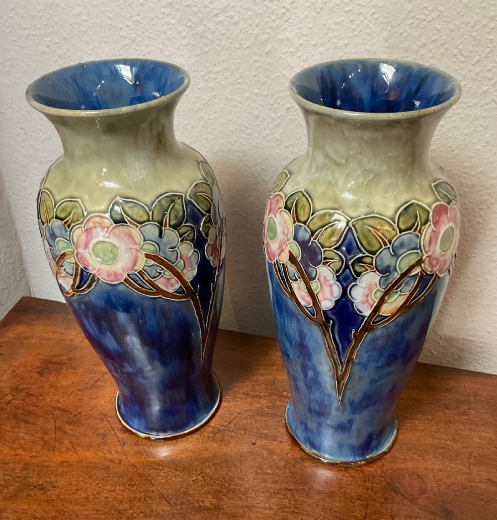 Pair of Doulton Stoneware Vases 