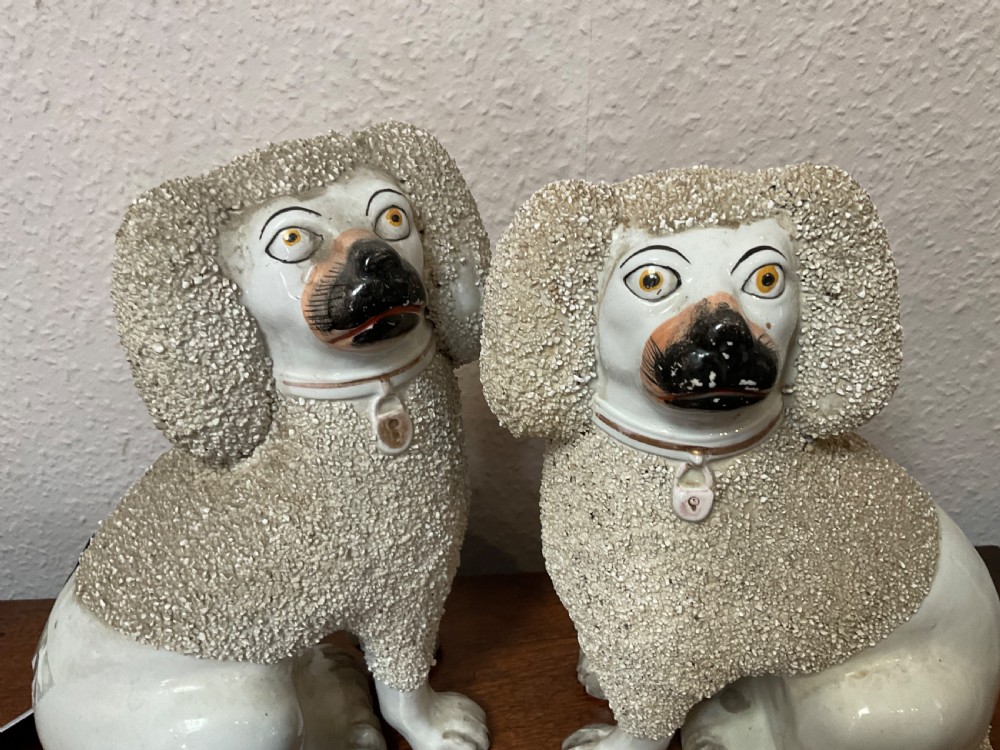 Pair of Staffordshire Poodles  View II