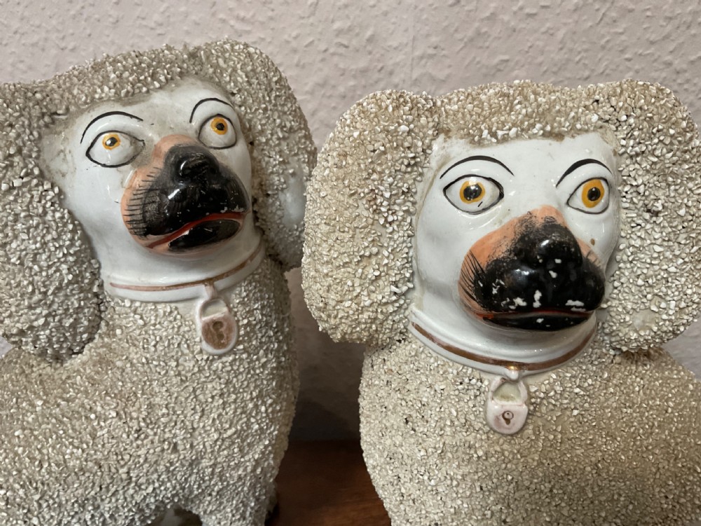 Pair of Staffordshire Poodles  View V