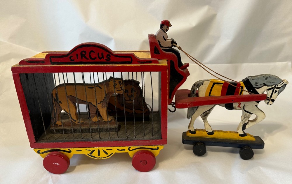 Fold Art horse drawn circus wagon 