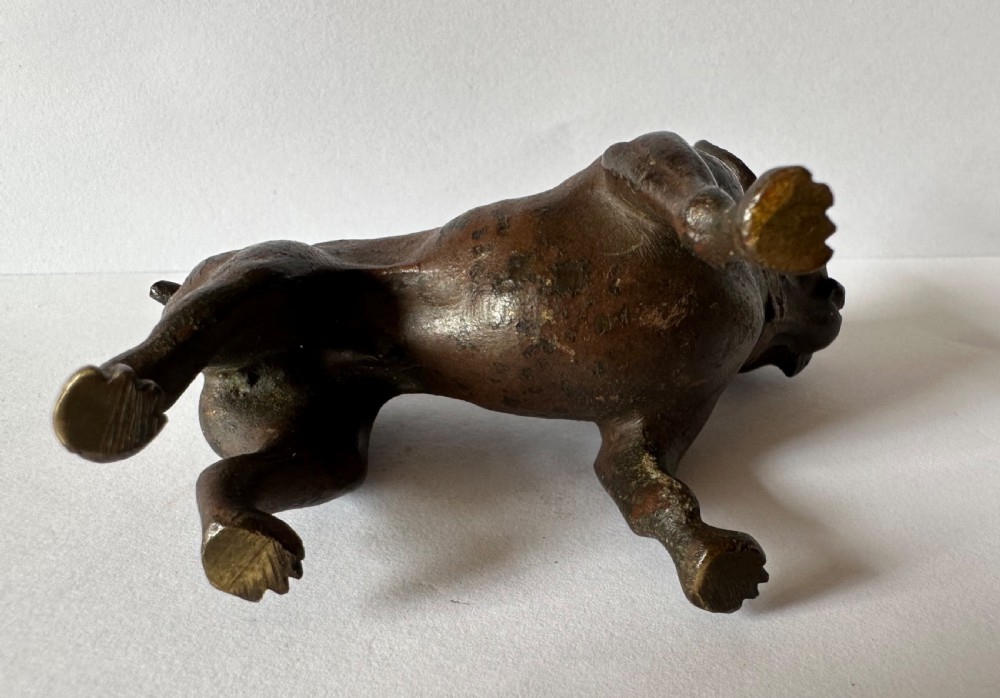 Antique Austrian Cold Painted Bronze French Bulldog  View IV