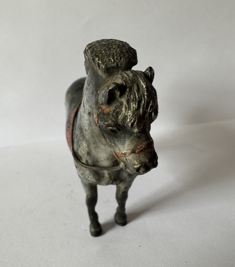Antique Austrian Cold Painted Bronze circus Pony  View II