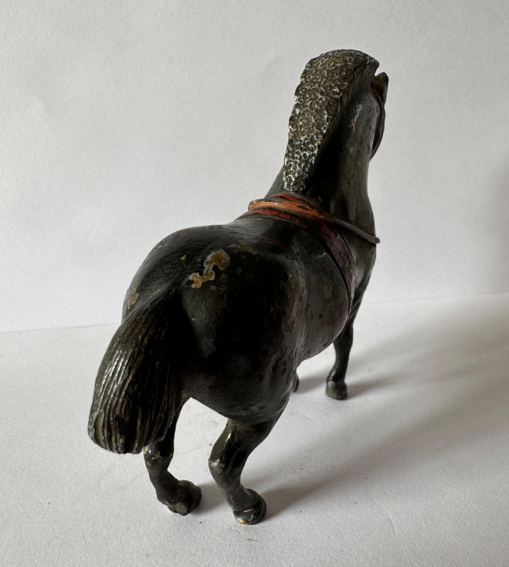 Antique Austrian Cold Painted Bronze circus Pony  View IV