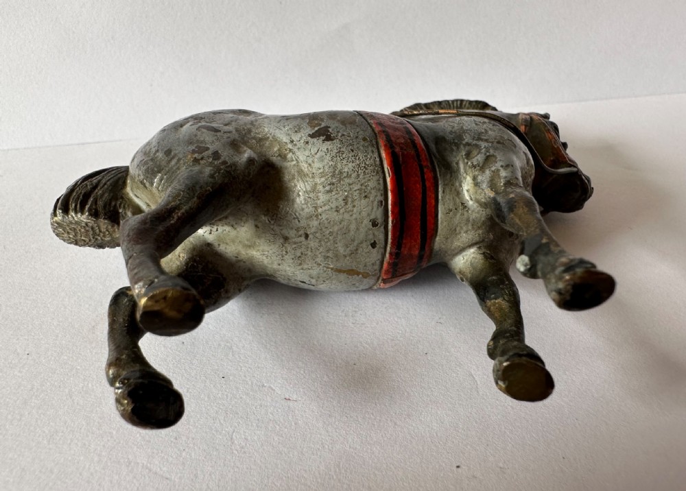 Antique Austrian Cold Painted Bronze circus Pony  View V