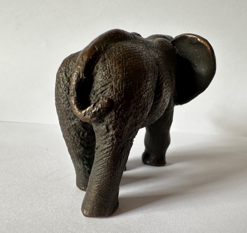 Antique Austrian Cold Painted Bronze Elephant  View IV