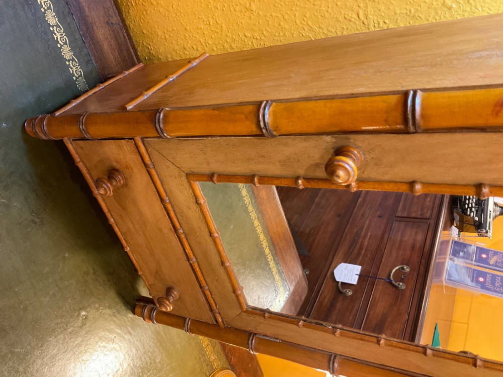 Miniature Victorian Faux Bamboo Armoire  View II