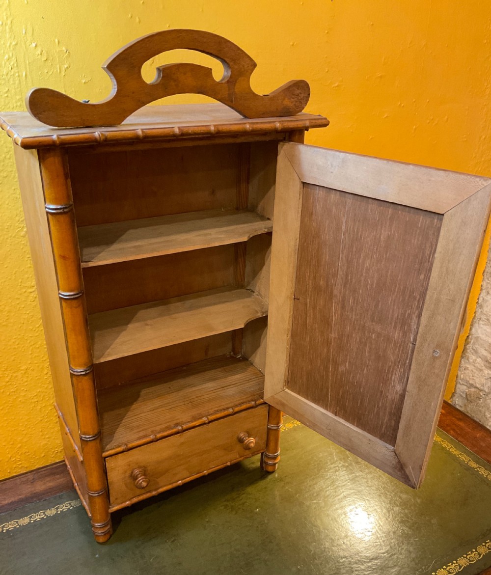 Miniature Victorian Faux Bamboo Armoire  View III