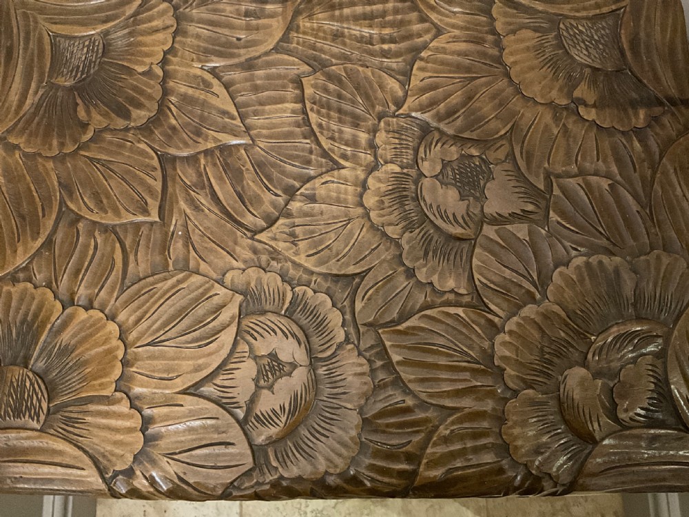 Japanese carved side table, retailed by Liberty & Co.  View II