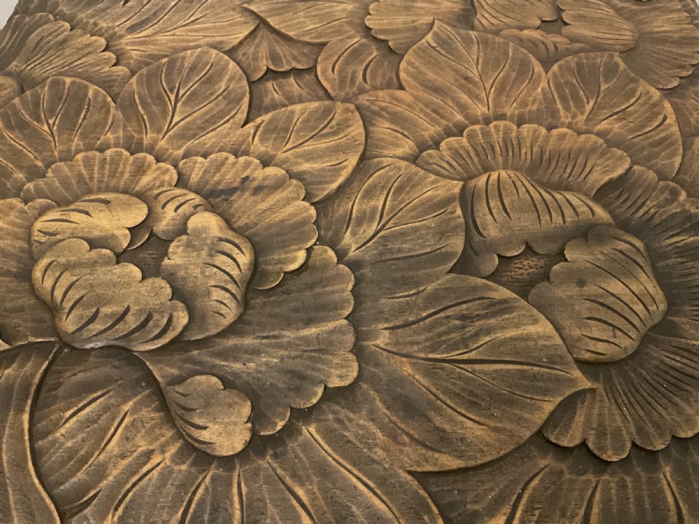 Japanese carved side table, retailed by Liberty & Co.  View III