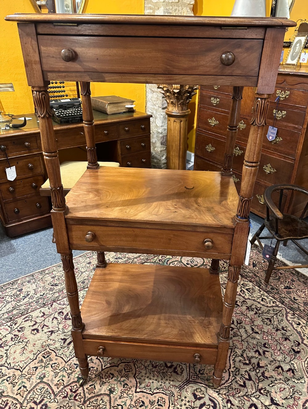 George IV Mahogany Whatnot 