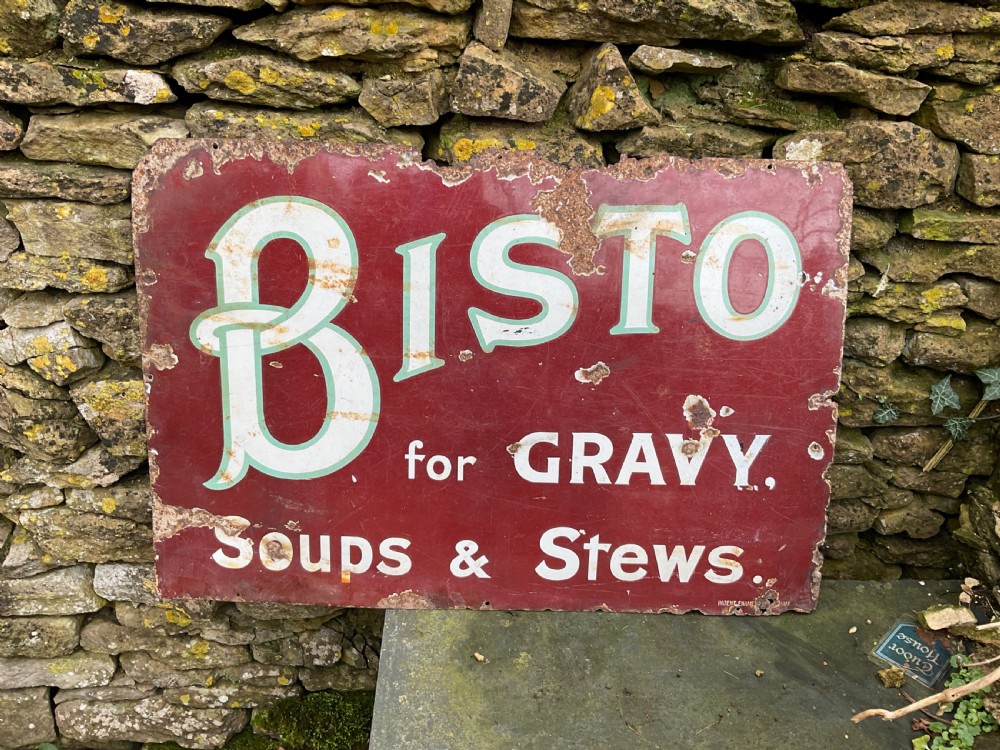 Early 20th Century Enamel Advertising Sign for Bisto View IV