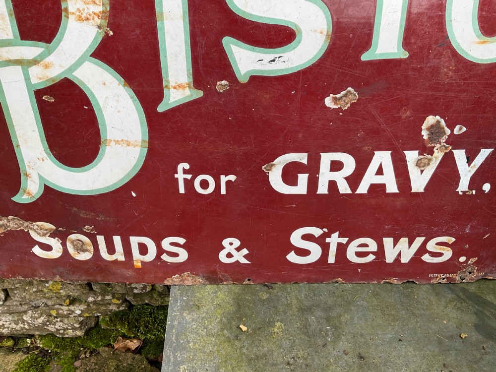 Early 20th Century Enamel Advertising Sign for Bisto View V