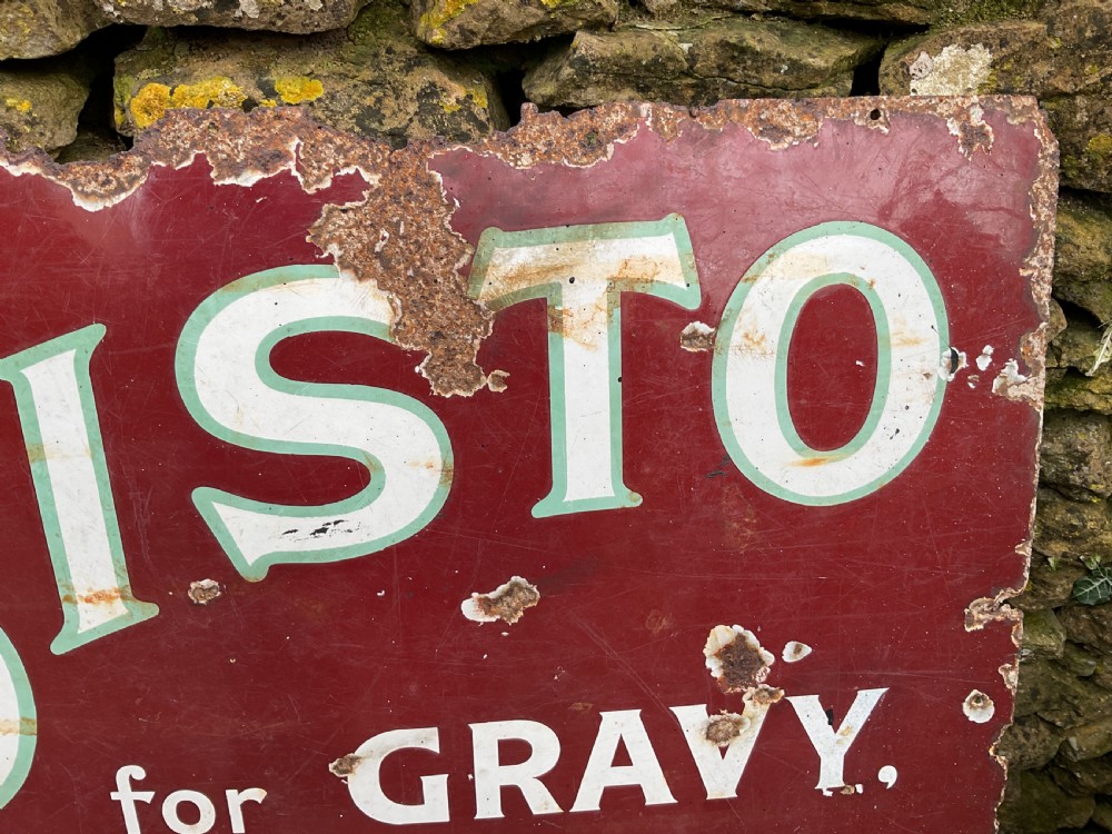 Early 20th Century Enamel Advertising Sign for Bisto View VI
