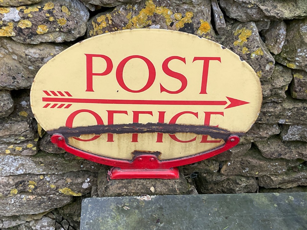 1930s on Post Box Post Office Enamel Sign View II
