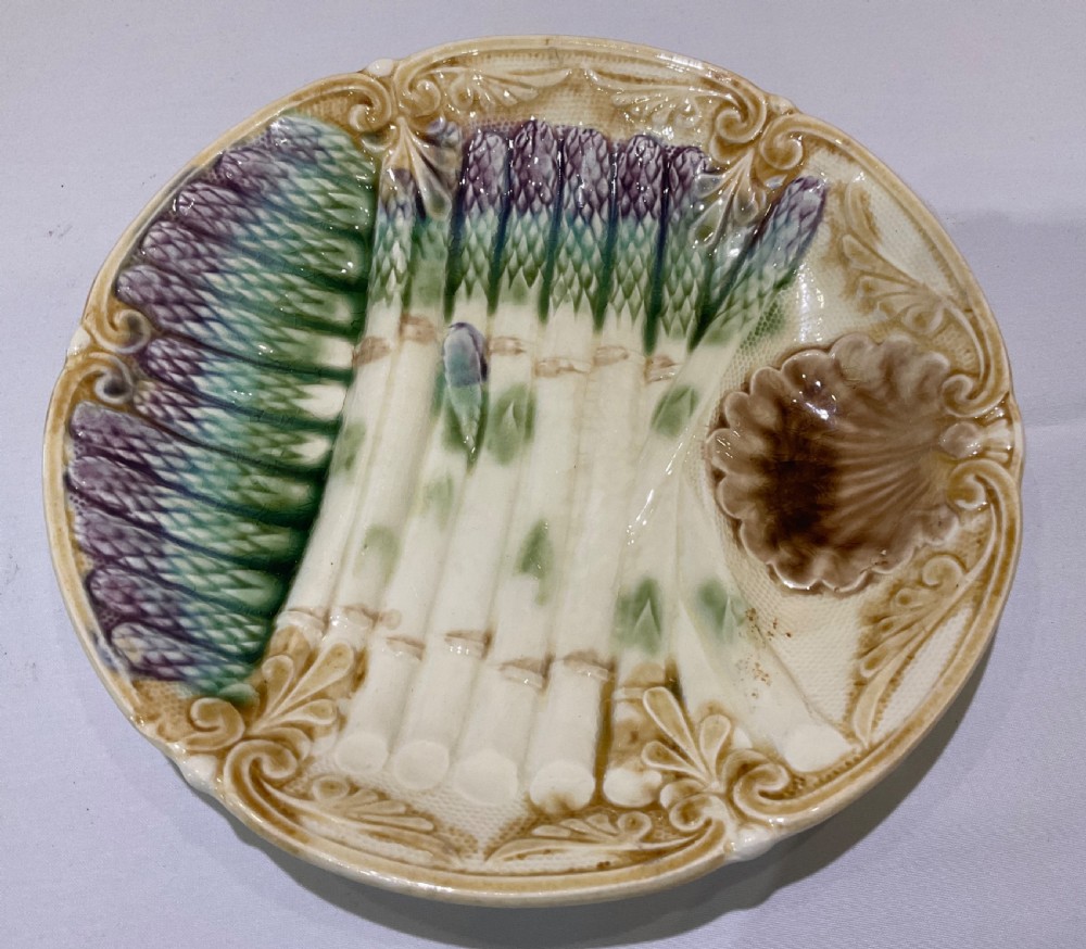 French Asparagus Majolica Service  (7pcs) View V