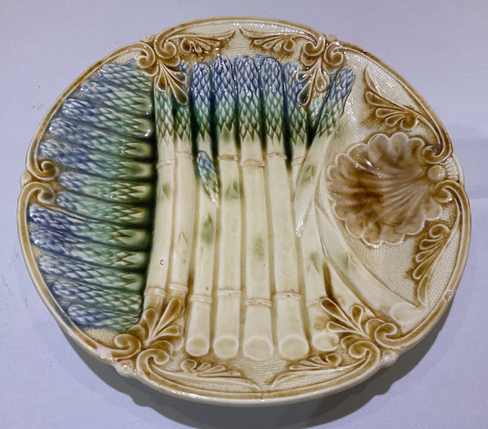 French Asparagus Majolica Service  (7pcs) View VI