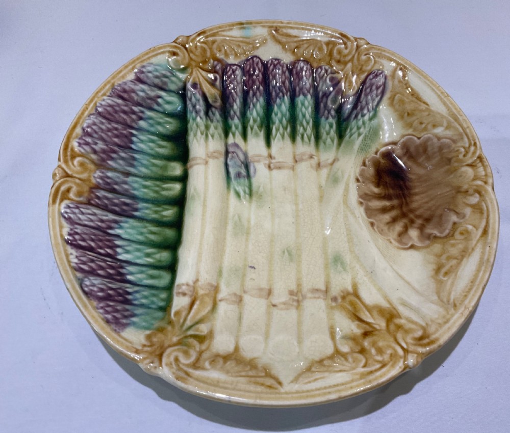 French Asparagus Majolica Service  (7pcs) View IX