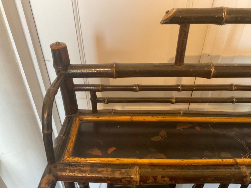 Lacquered Bamboo Etagere  View IV