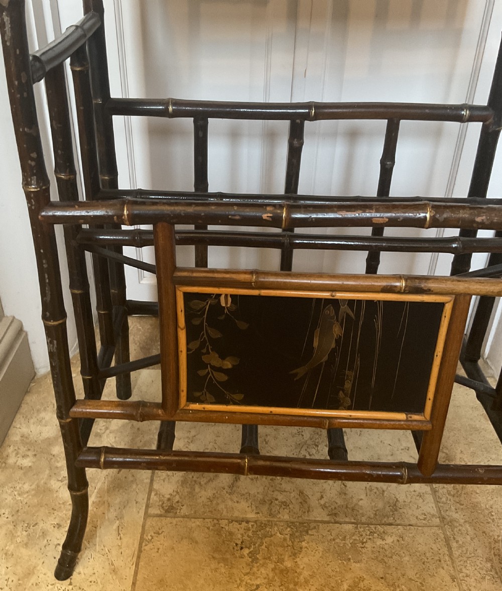 Lacquered Bamboo Etagere  View V