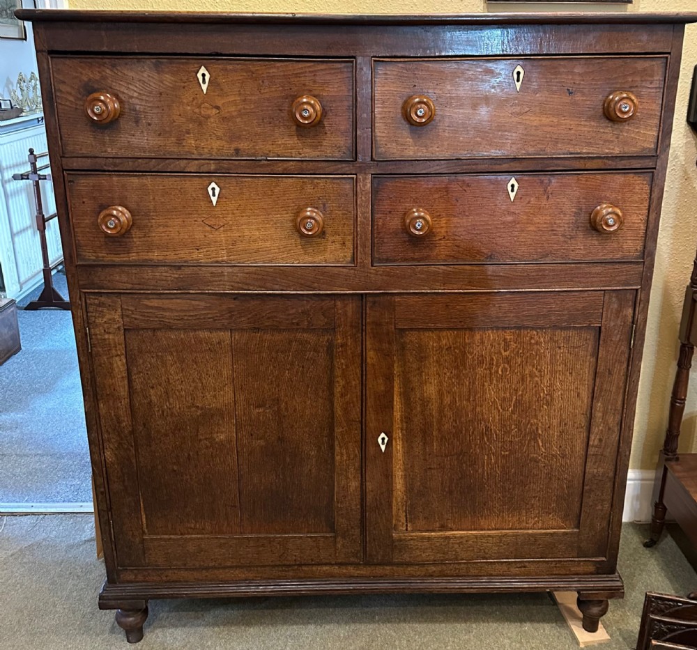 Georgian Welsh Oak Food Cupboard 