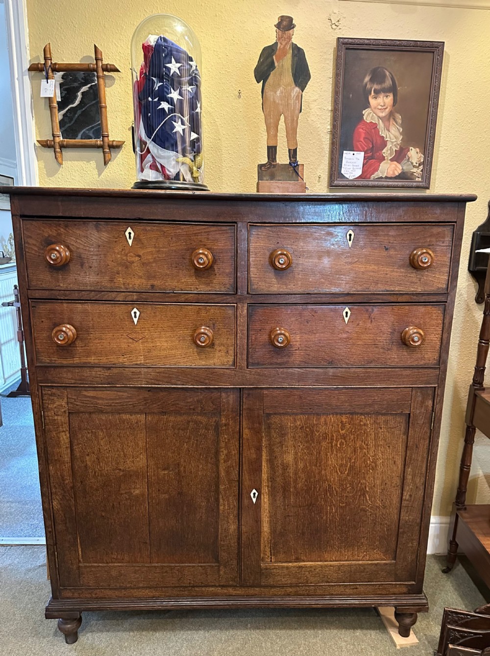 Georgian Welsh Oak Food Cupboard  View VII
