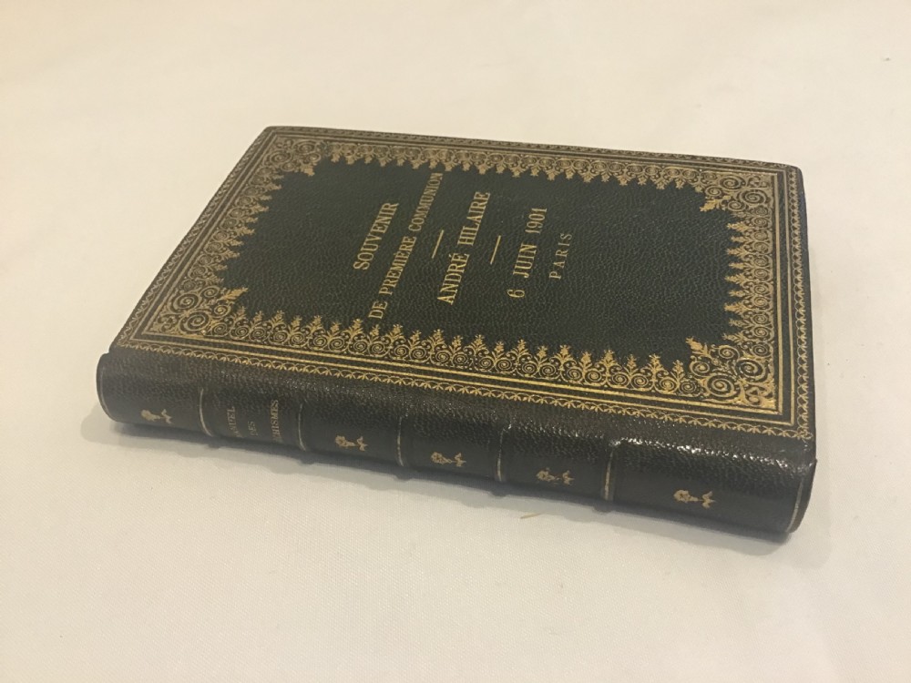 Antique Leather Bound French Communion Book View II