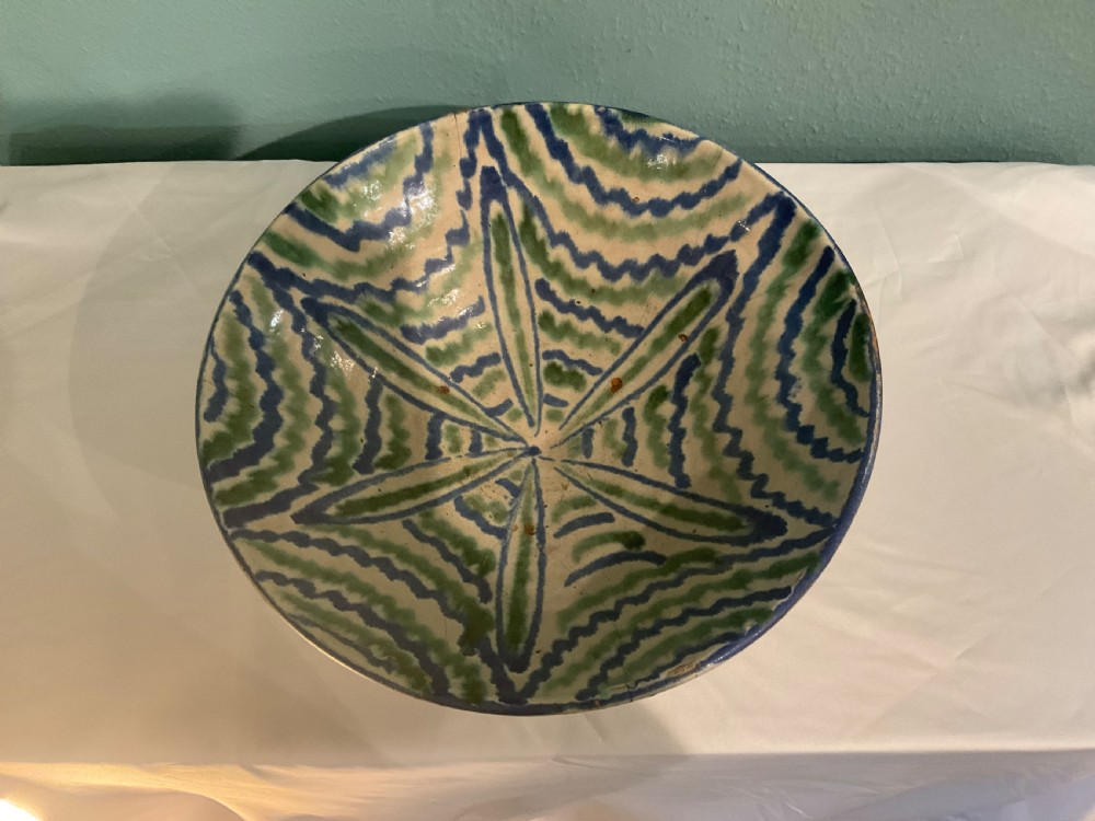 19th century Spanish Fajalauza Art Pottery Bowl View V