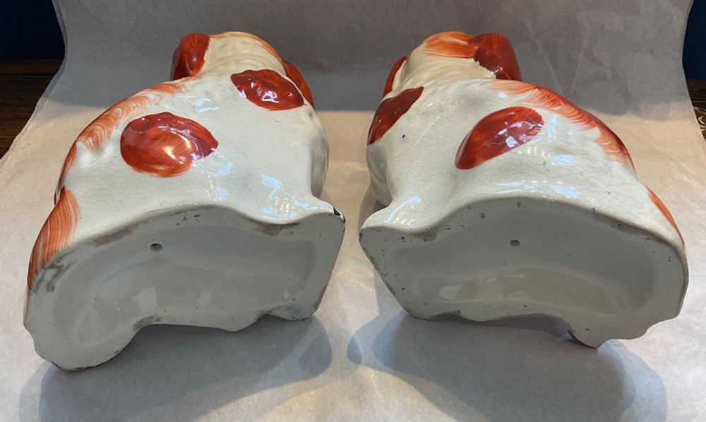 Pair of Victorian Staffordshire Spaniels  View IV