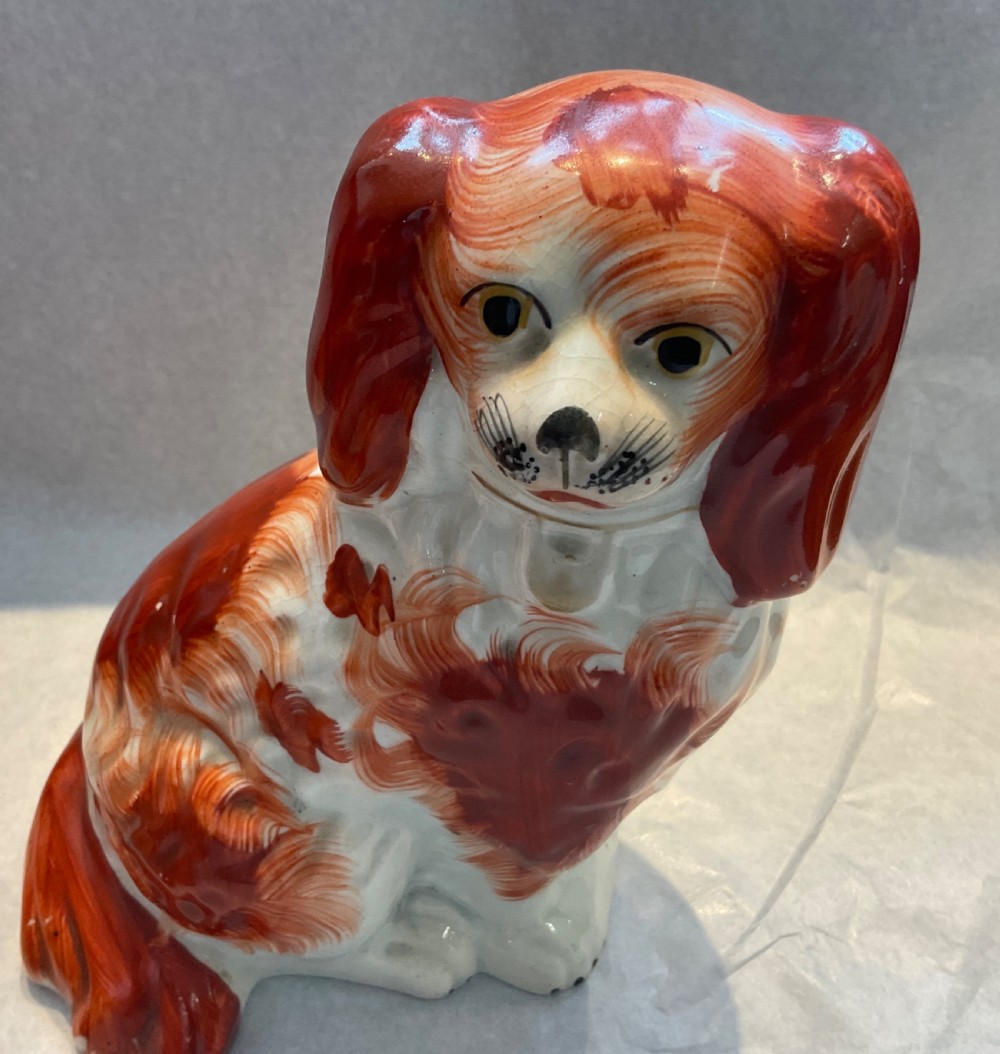 Pair of Victorian Staffordshire Spaniels  View VII