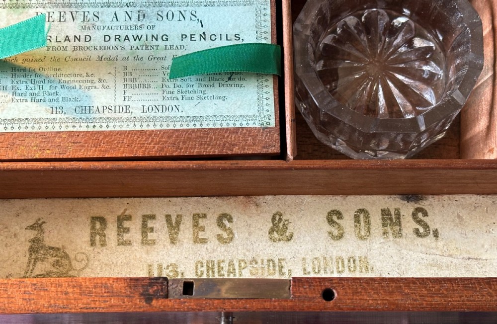 Victorian Artist’s Mahogany Box with original contents  View XIV