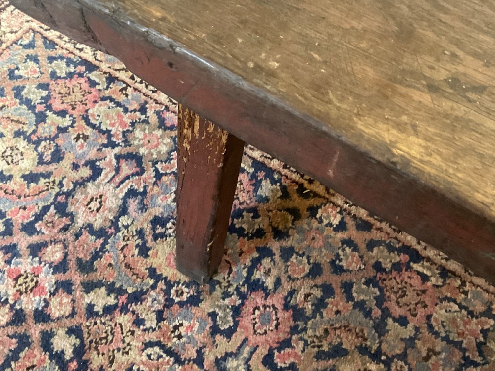 19th Century Welsh Oak Slab Pig Bench View III