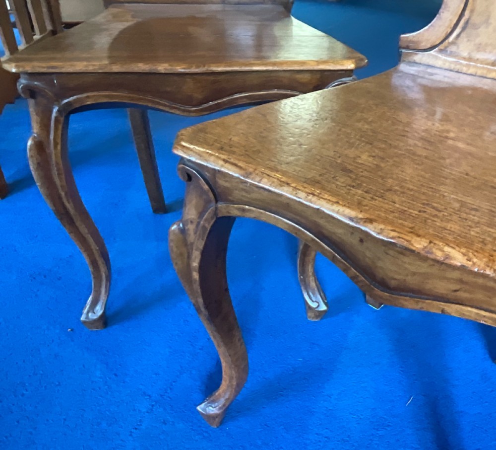 Pair of Victorian Oak Hall Chairs  View II