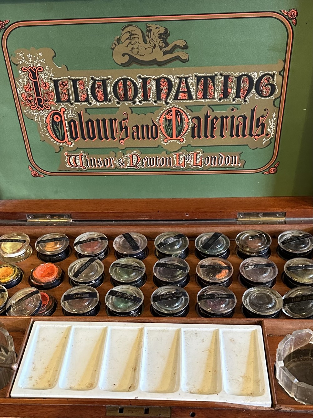 Large Mahogany Artist’s Box with original contents View III