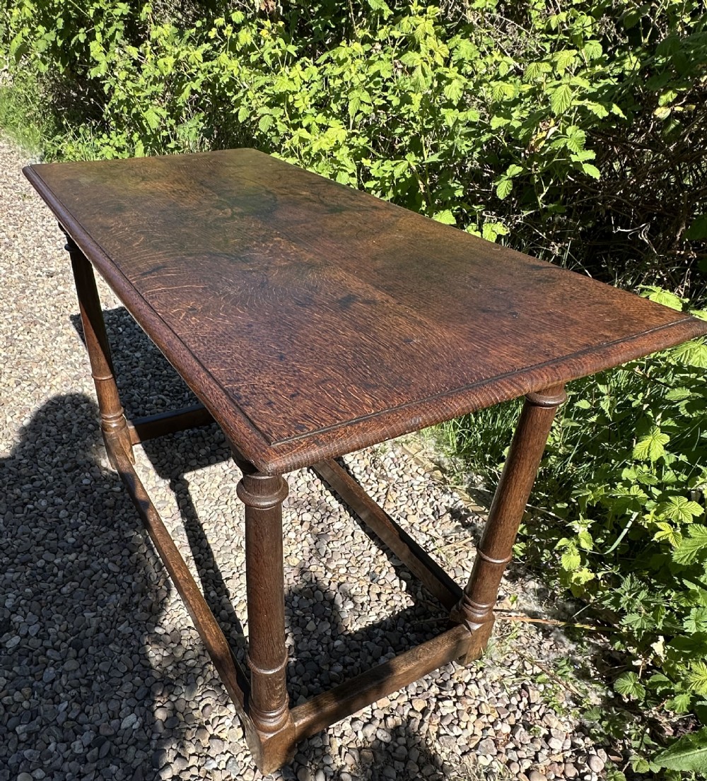 Early 18th century small oak refectory table  View V