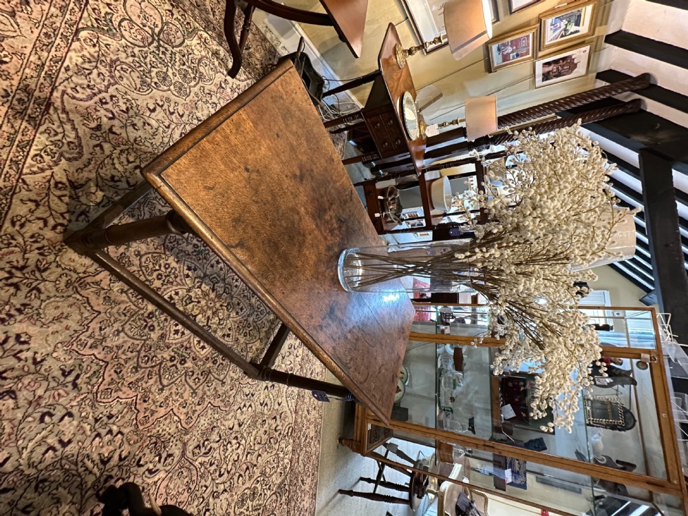 Early 18th century small oak refectory table  View VII