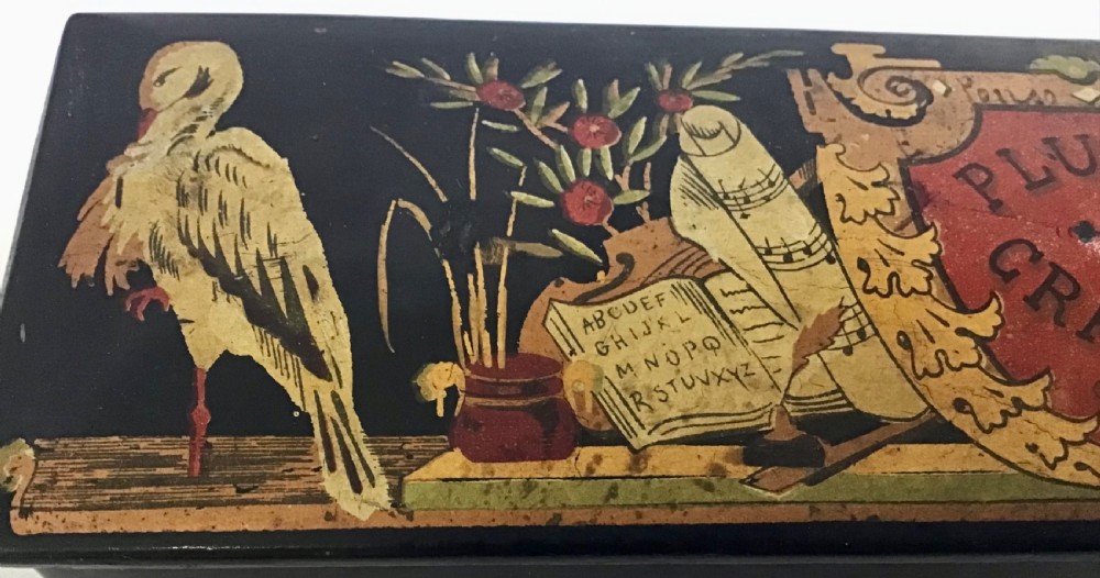 19th Century French Papier Mache Pencil Box View II