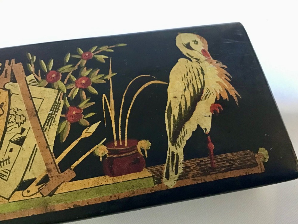 19th Century French Papier Mache Pencil Box View III