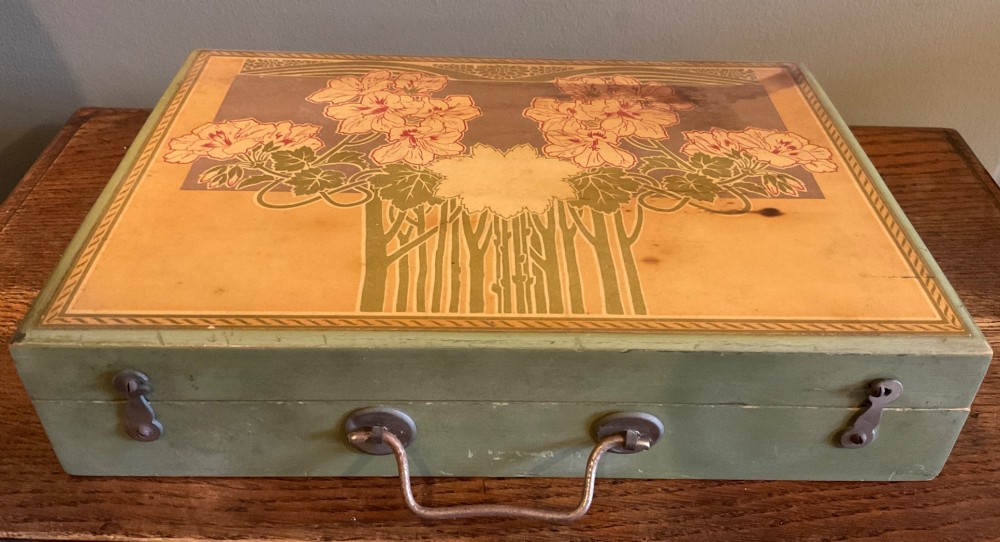 French Art Nouveau watercolour artist box View III