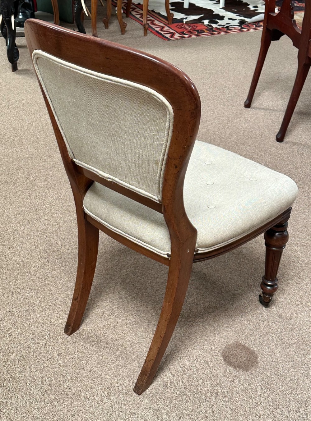 Gillows set of Eight Victorian Upholstered Dining Chairs View IV