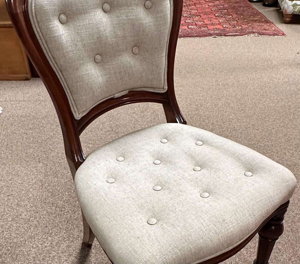 Gillows set of Eight Victorian Upholstered Dining Chairs View X