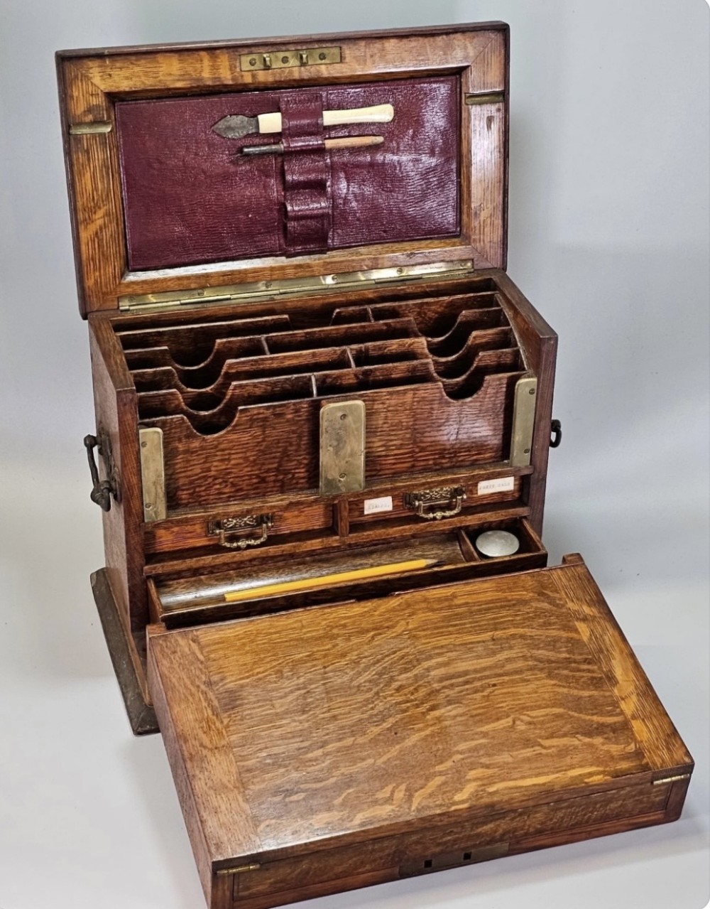 Victorian Oak Stationary Box