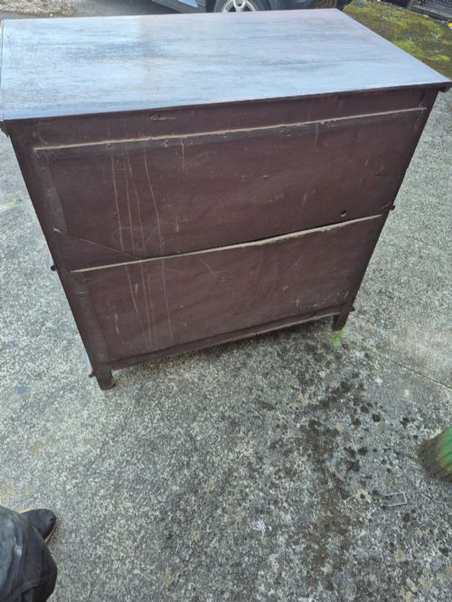 CHARLES II OAK AND WALNUT GEOMETERIC CHEST OF DRAWERS - ADDITIONAL PHOTO 8