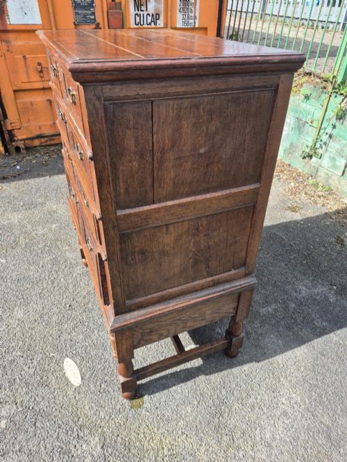 CHARLES II OAK CHEST ON STAND - ADDITIONAL PHOTO 2