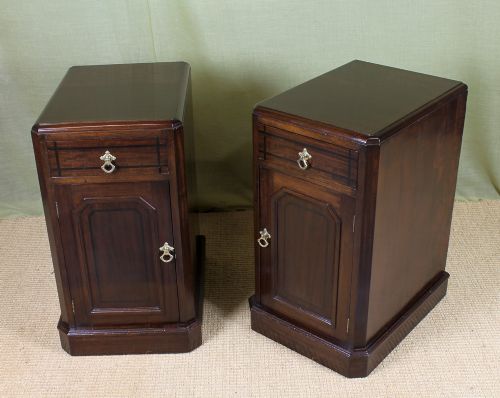 Pair Mahogany Bedside Cabinets.