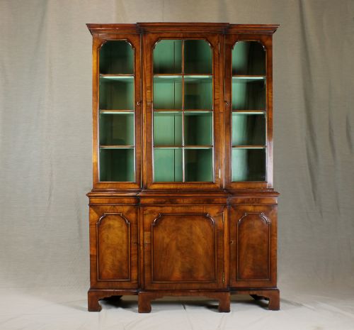 Miniature Walnut Library Bookcase.